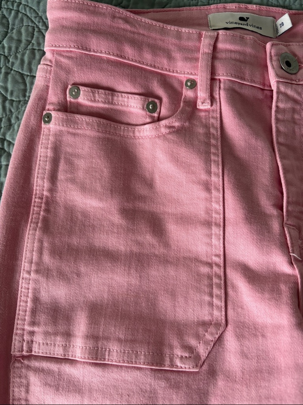 Vineyard Vines Pink Straight-Leg High-Rise Jeans - Picture 4 of 8